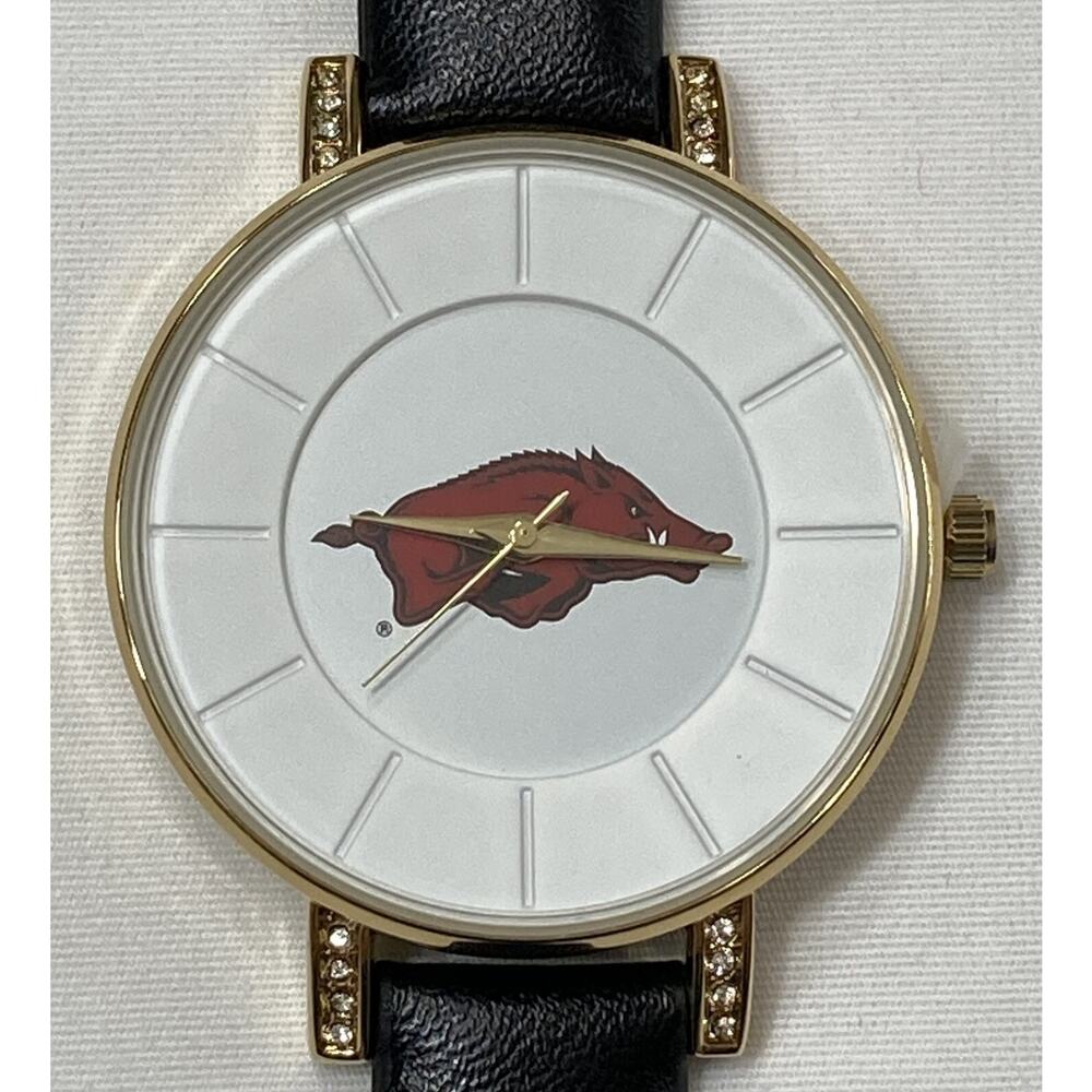 Women's Arkansas Razorbacks Lunar Style Sparo Sports Watch Black Leather Band